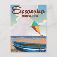 Viagens vintage poster de Essaouira Marrocos
