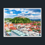 Cartão Postal viagens vintage retrô Ljubljana Eslovênia Eslováqu<br><div class="desc">vintage,  retro,  viagem,  moderna,  aquarela,  Liubliana,  Eslovênia,  Eslováquia,  turismo, </div>
