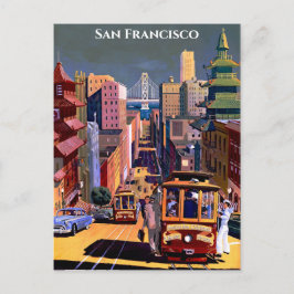 Cartão Postal Viagens vintage Retroativa do Carro de Cabo San Fr