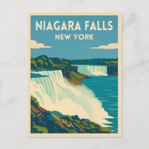 Cartão Postal Viagens vintage Retroativa Niagara Cai Nova York