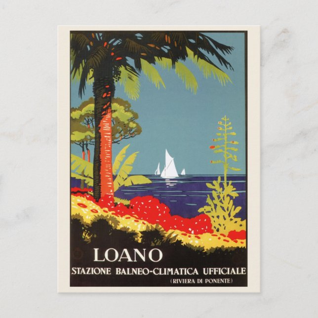 Cartão Postal  Viagens vintage Riviera Italiana Loano (Frente)