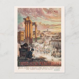 Cartão Postal Viagens vintage Roma 1906