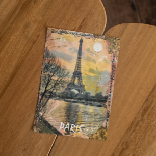 Cartão Postal Viagens vintage Romântica da França