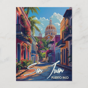 Cartão Postal Viagens vintage San Juan