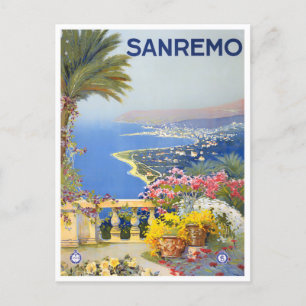 Cartão Postal Viagens vintage Sanremo Itália