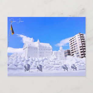 Cartão Postal viagens vintage Sapporo Japão festival cidade de n