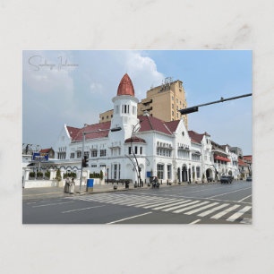 Cartão Postal Viagens vintage Surabaya Indonésia retro cidade da