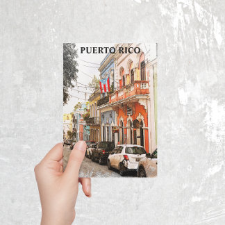 Cartão Postal Viagens vintage surpreendente em Porto Rico