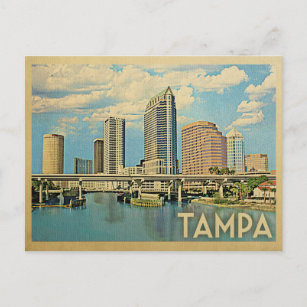 Cartão Postal Viagens vintage Tampa Florida