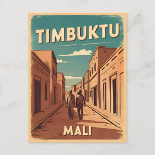 Cartão Postal Viagens vintage Timbuktu Mali África - Gráfico Ret