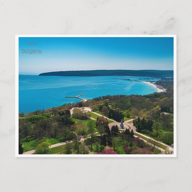 Cartão Postal viagens vintage varna bulgária CIDADE Búlgara (Frente)