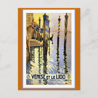 Cartão Postal viagens vintage "Venise et le Lido"