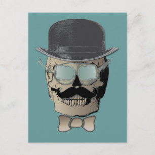 Cartão Postal Viajante do Sr. Osso Vapor Punk Tempo