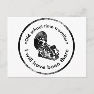 Cartão Postal Viajante do tempo escolar antigo