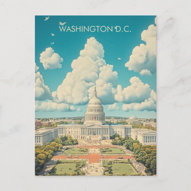 Cartão Postal Viajar para Washington D.C. (Frente)