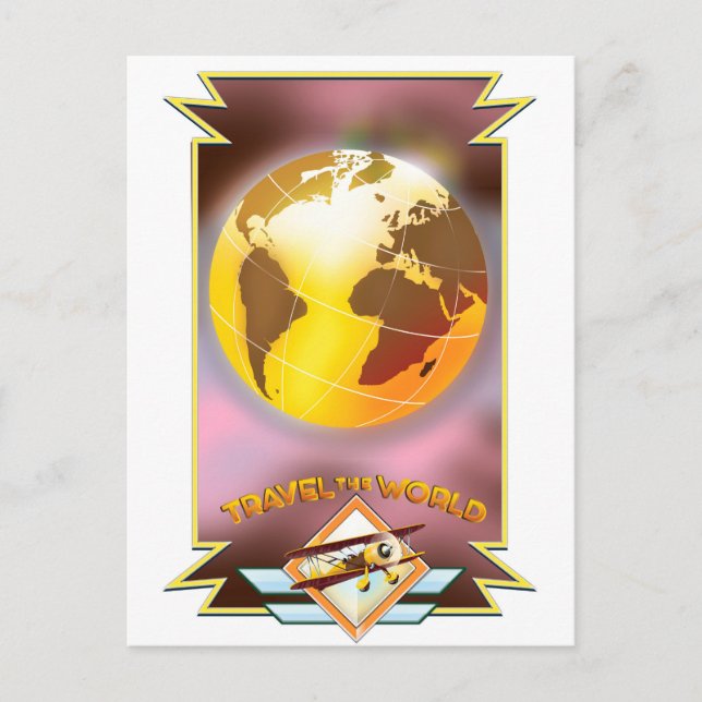 Cartão Postal Viaje pelo Globo Dourado (Frente)
