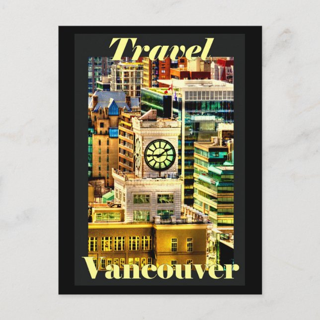 Cartão Postal Viaje Vancouver, BC, Canadá (Frente)