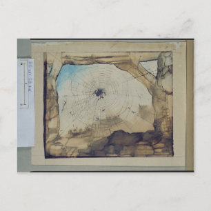 Cartão Postal Vianden através da Web de uma aranha