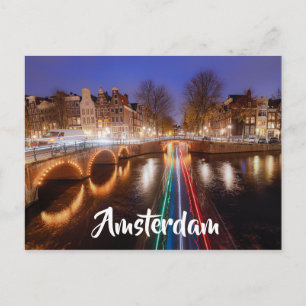 Cartão Postal Vias Navegáveis Panorâmicas dos Países Baixos Amst