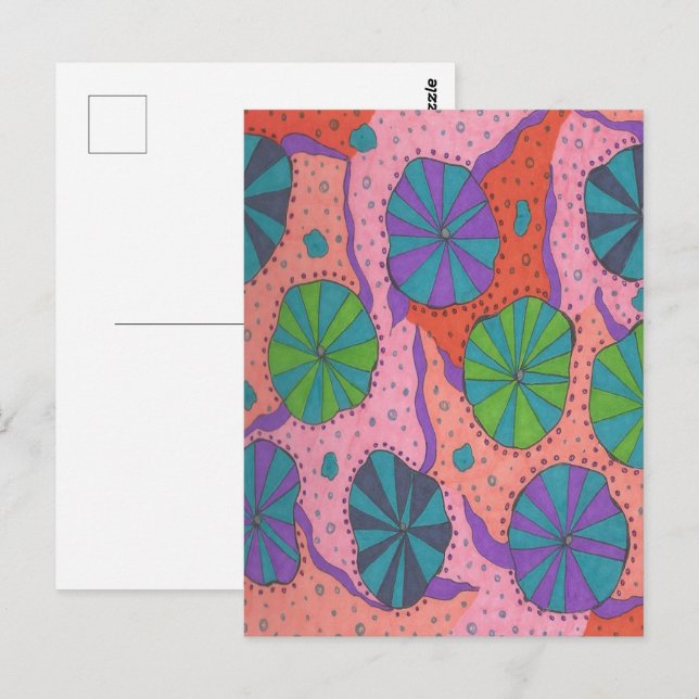 Cartão Postal Vibes Funky Retro (Frente/Verso)