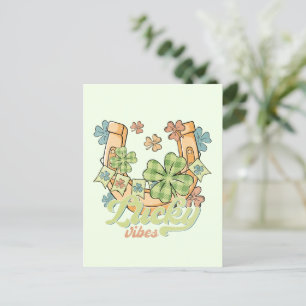 Cartão Postal Víblias sortudas - Coloridas Faixas e Ouros