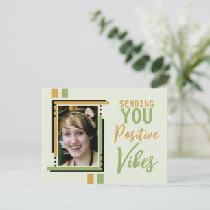 Cartão Postal Víbos positivos encorajamento adicionar ouro fotog