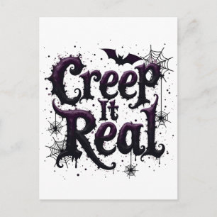 Cartão Postal Vibrações de Halloween - Edgy Creep It Real