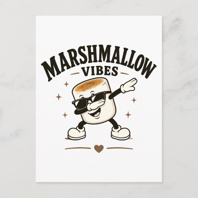 Cartão Postal Vibrações de marshmallow (Frente)