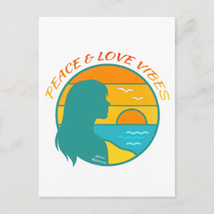 Cartão Postal Vibrações de Paz & Amor