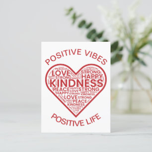 Cartão postal Vibrações Positivas Vida Positiva