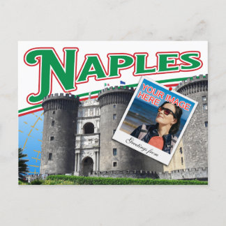 Cartão Postal Vibranly Naples Italy photo collage