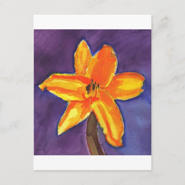Cartão Postal Vibrant Day Lily (Frente)