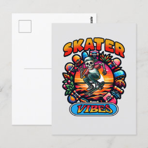 CARTÃO POSTAL VÍBULOS DE SKATER!