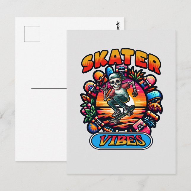 CARTÃO POSTAL VÍBULOS DE SKATER! (Frente/Verso)