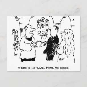 Cartão Postal Vicar e Bridegroom na cerimônia de Casamento de Ca