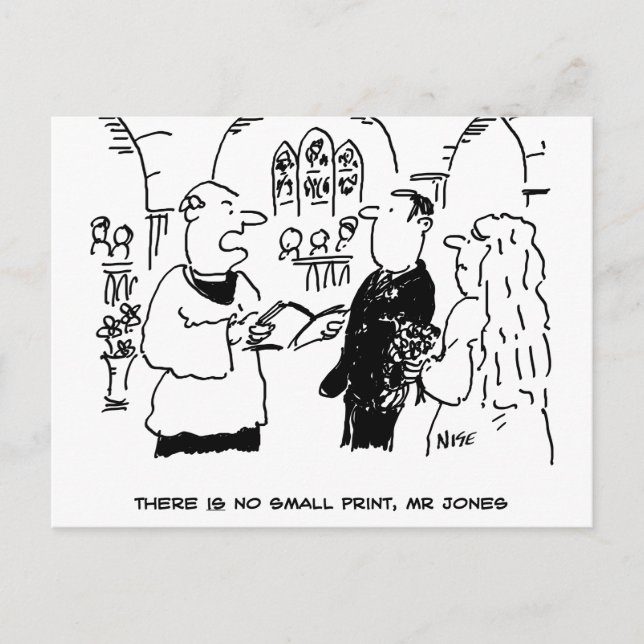 Cartão Postal Vicar e Bridegroom na cerimônia de Casamento de Ca (Frente)