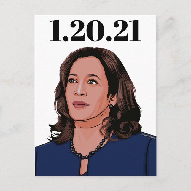 Cartão Postal Vice-Presidente Kamala Harris (Frente)