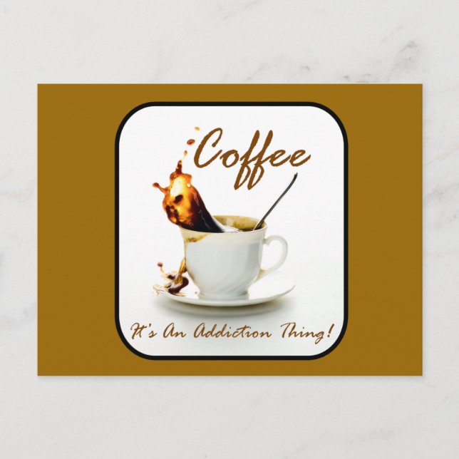 Cartão Postal Vício de café (Frente)
