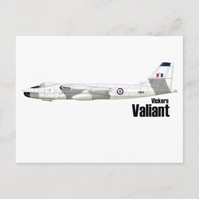 Cartão Postal Vickers Valiant (Frente)