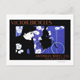 Cartão Postal Victor Bicicletas Overman Wheel Promo Poster
