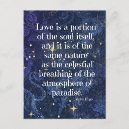 Cartão Postal Victor Hugo Poem