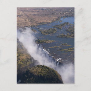 Cartão Postal Victoria Falls, Rio Zambesi, Zâmbia - Zimbabué