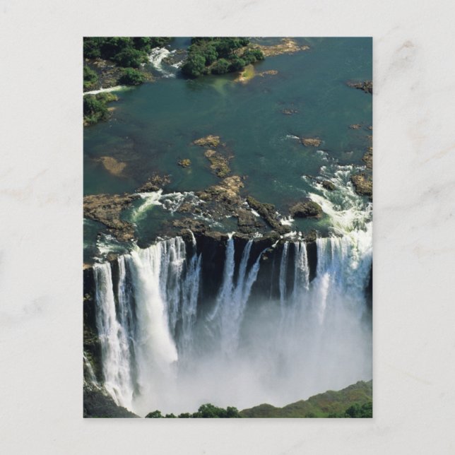 Cartão Postal Victoria Falls, Zâmbia até à fronteira com o Zimba (Frente)