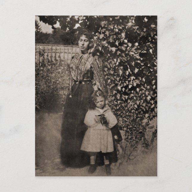 Cartão Postal Victoria Melita de Hessen com Elizabeth #008D (Frente)