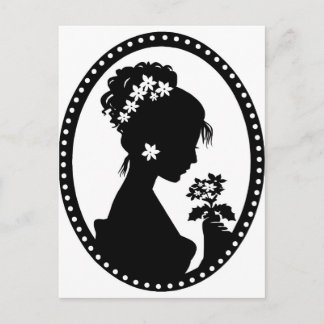 Cartão Postal Victorian Cameo Silhouette