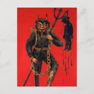 Cartão Postal Victorian Creepy Krampus