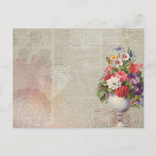 Cartão Postal Victorian Floral (Frente)