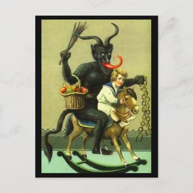 Cartão postal Victorian Krampus (Frente)