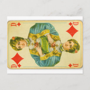 Cartão Postal Victorian queen of diamonds