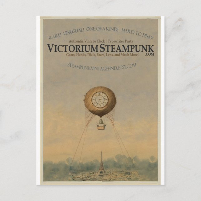 Cartão Postal Victorium Steampunk (Frente)